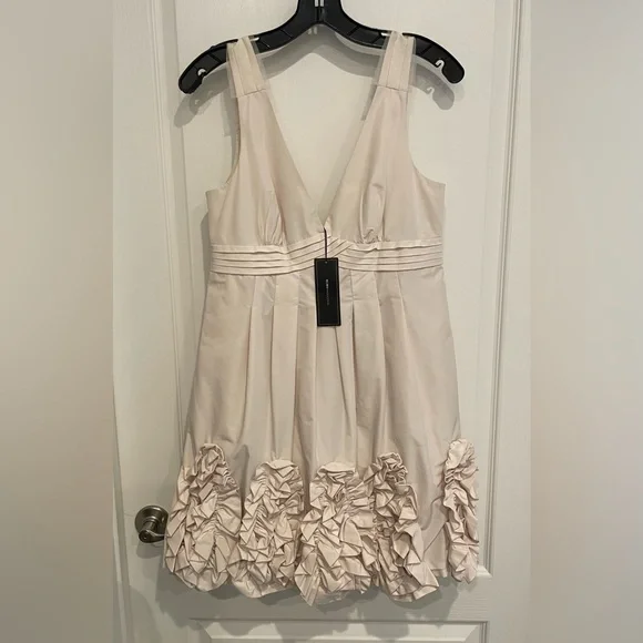 bcbg dress beige Magnolia Midi Dress Medium / Black main image 1